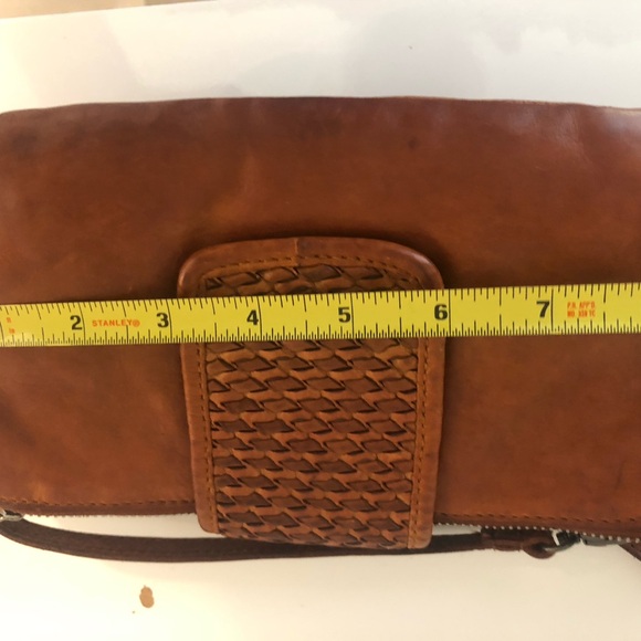 Vilenca Holland super soft Leather Crossbody purse Adjustable strap boho Cognac - Picture 9 of 11